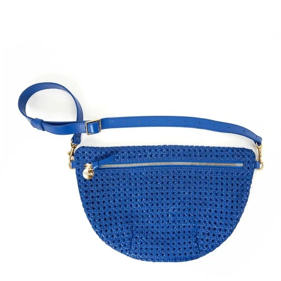 NWT Clare V Blue Rattan Le Grande Fanny - Picture 2 of 9